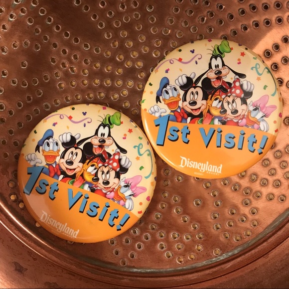 Disney Jewelry - Disneyland First Visit Big Button Disney Jewelry - Disneyland First Visit Big Button